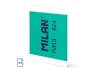 Klade mīkstos vākos Milan, Nata®, A4, līniju, zaļa, 48 lapas
