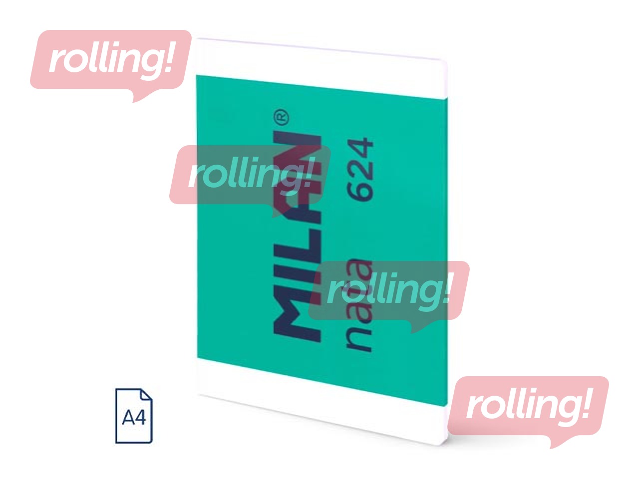 Notebook with soft cover Milan, Nata®, A4, lined, green, 48 sheets