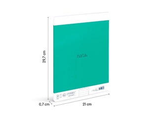 Notebook with soft cover Milan, Nata®, A4, lined, green, 48 sheets