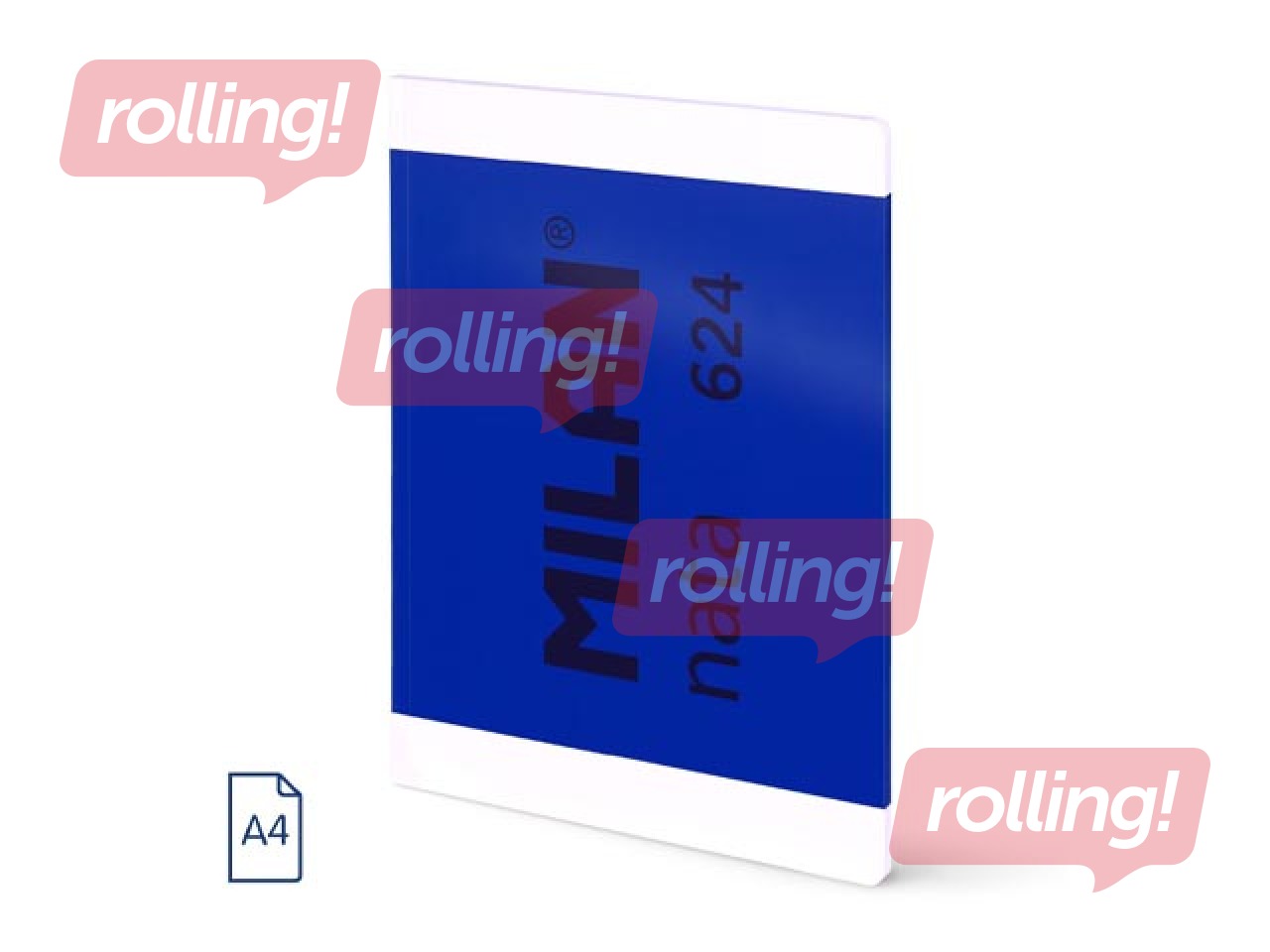 Klade mīkstos vākos Milan, Nata®, A4, līniju, zila, 48 lapas