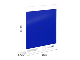 Klade mīkstos vākos Milan, Nata®, A4, līniju, zila, 48 lapas