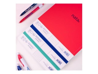 Notebook with soft cover Milan, Nata®, A4, lined, pink, 48 sheets