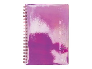 Klade ar spirāli Astra, A5, rūtiņu, hologrāfiskas krāsas, 100 lapas