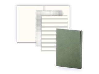 Notebook Balts M, white pages, A5, green