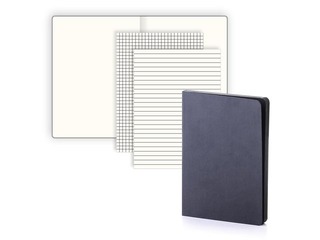 Notebook Balts M, white pages, A5, black