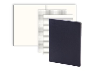 Piezīmju grāmata Balts L, baltas lapas, A4, melna