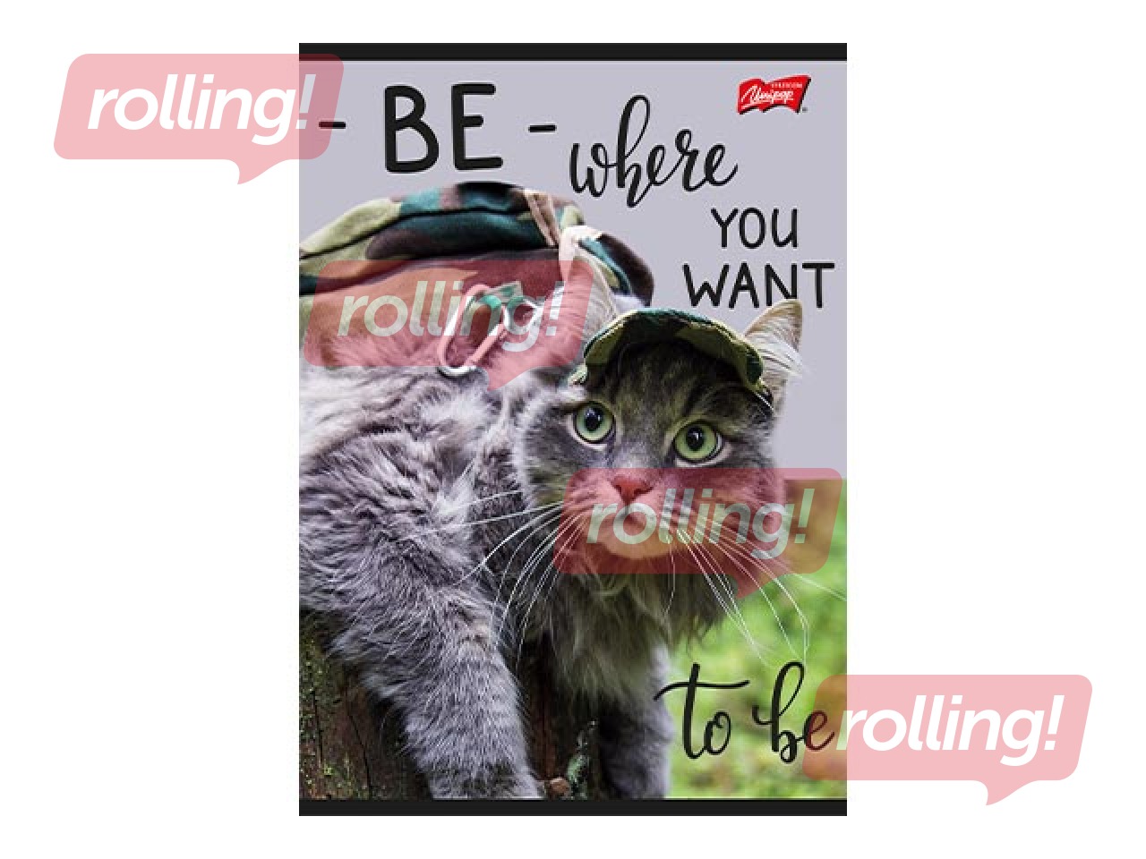 Klade Unipap, Travel Cat, rūtiņu, A5, 60 lapas