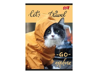 Vihik Unipap, Travel Cat, ruuduline, A5, 60 lehte