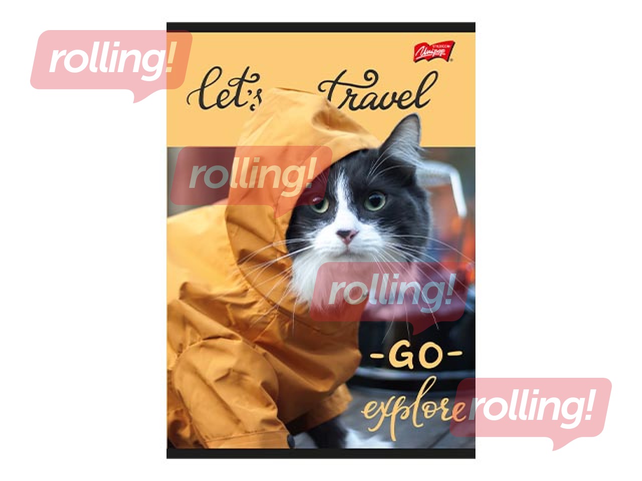 Vihik Unipap, Travel Cat, ruuduline, A5, 60 lehte