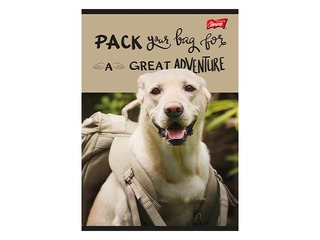 Klade Unipap, Travel Dog, rūtiņu, A5, 60 lapas