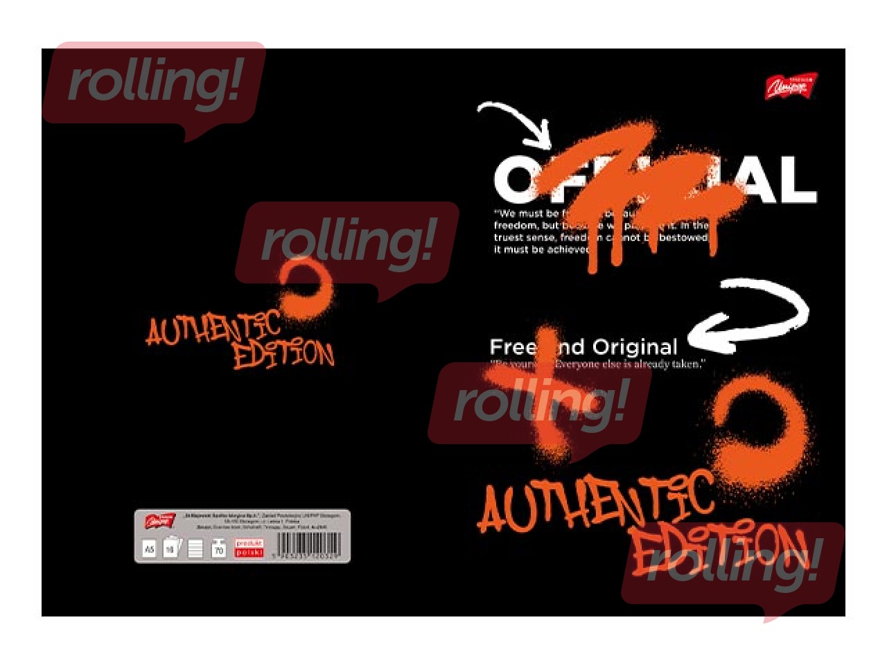 Notebook Unipap, Spray Vibe, Authentic, ruled, A5, 60 sheets