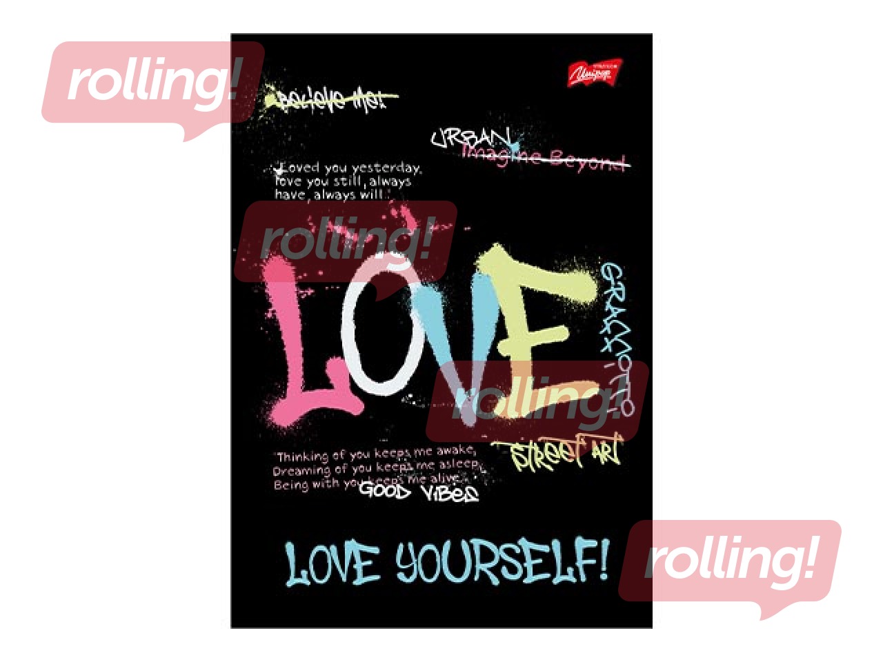 Тетрадь Unipap, Spray Vibe, Love, в линейку, A5, 60 листов