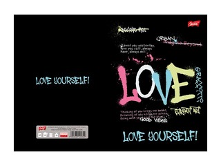Тетрадь Unipap, Spray Vibe, Love, в линейку, A5, 60 листов