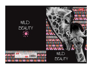 Klade Unipap, Wild Beauty, Žirafe, līniju, A5, 60 lapas