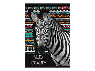 Vihik Unipap, Wild Beauty, Sebra, jooneline, A5, 60 lehte