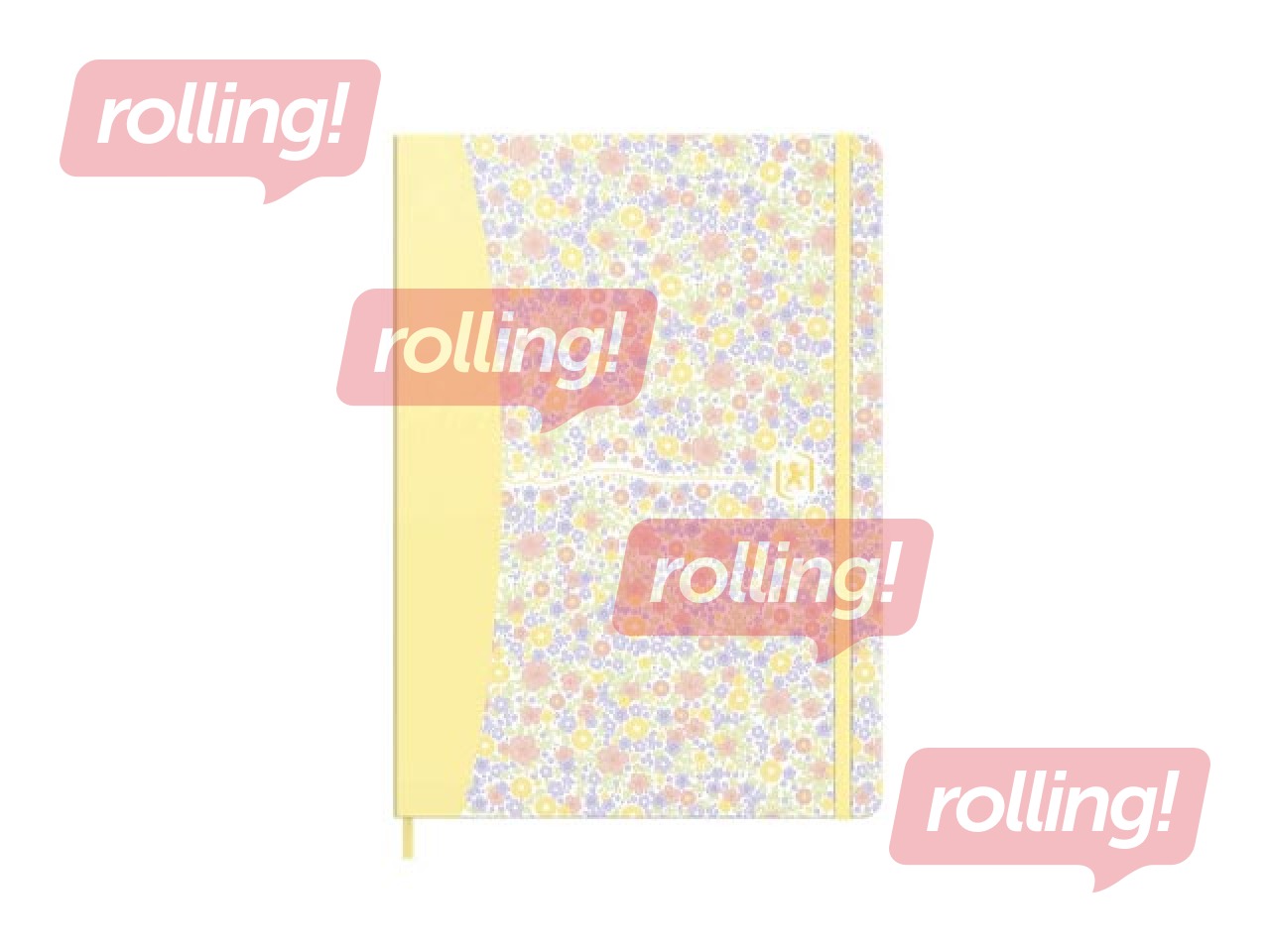 Piezīmju grāmata Oxford Floral, A5, rūtiņu, 160 lapas  