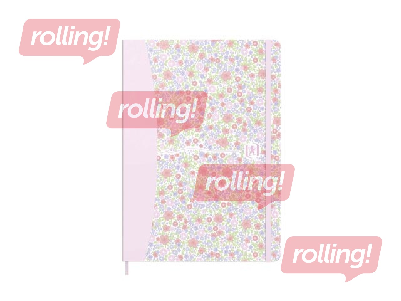 Piezīmju grāmata Oxford Floral, A5, rūtiņu, 160 lapas  