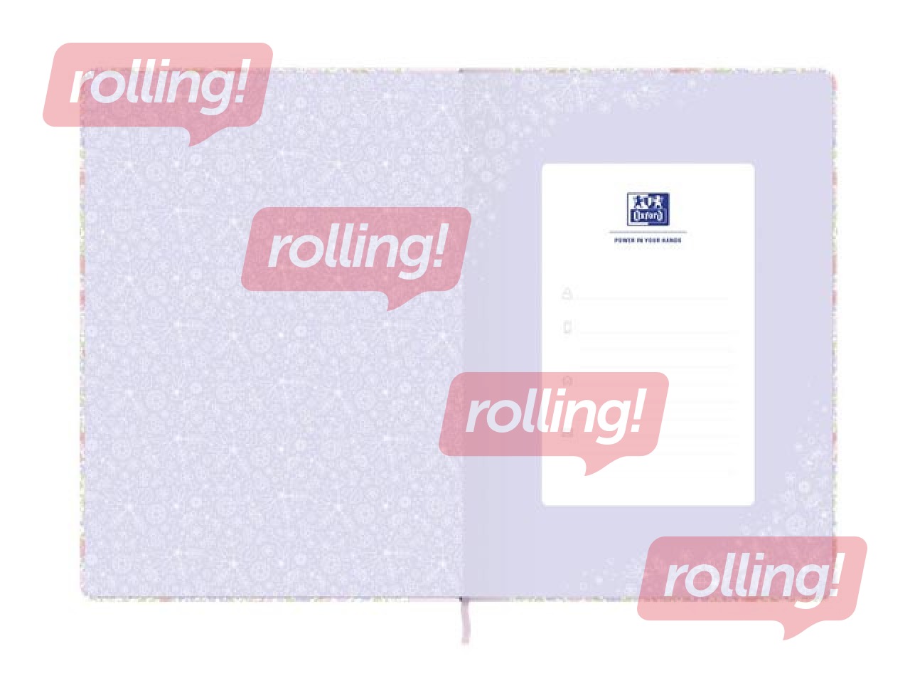 Piezīmju grāmata Oxford Floral, A5, rūtiņu, 160 lapas  