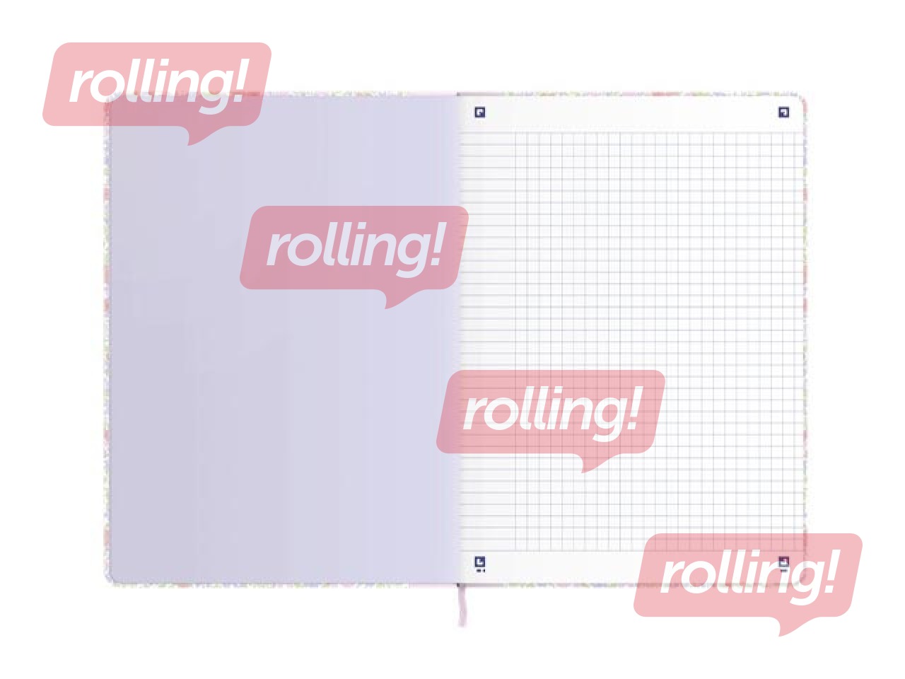 Piezīmju grāmata Oxford Floral, A5, rūtiņu, 160 lapas  