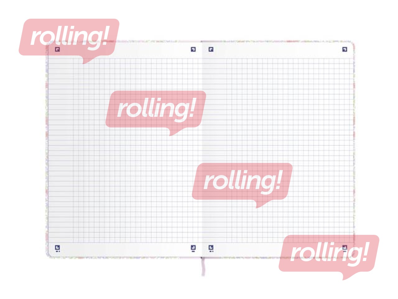 Piezīmju grāmata Oxford Floral, A5, rūtiņu, 160 lapas  