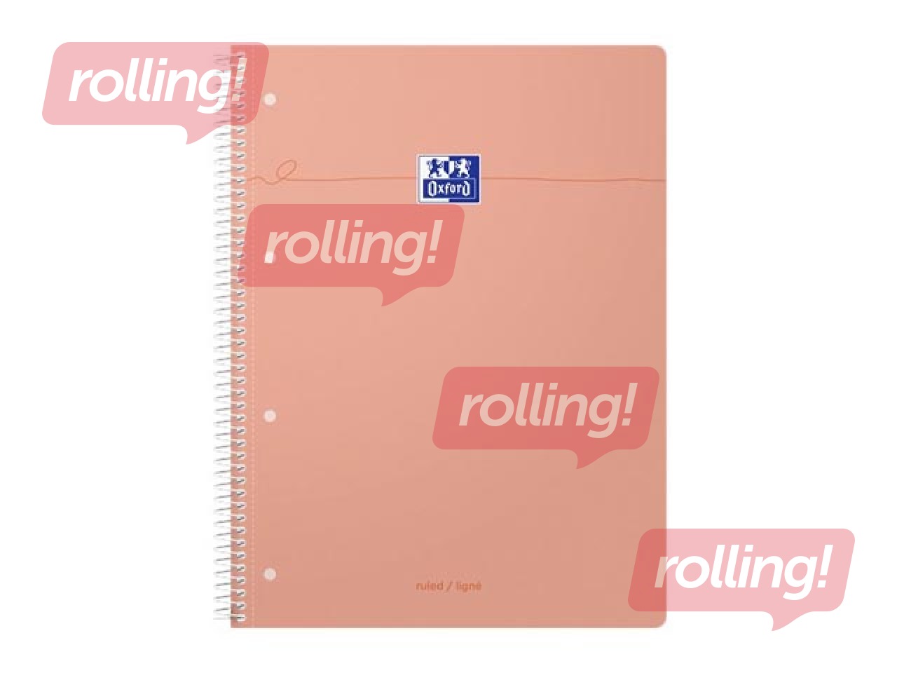 Klade ar spirāli Oxford, A4+, līniju, 80 lapas, pasteļkrāsas