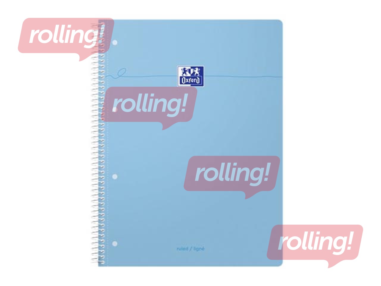 Klade ar spirāli Oxford, A4+, līniju, 80 lapas, pasteļkrāsas
