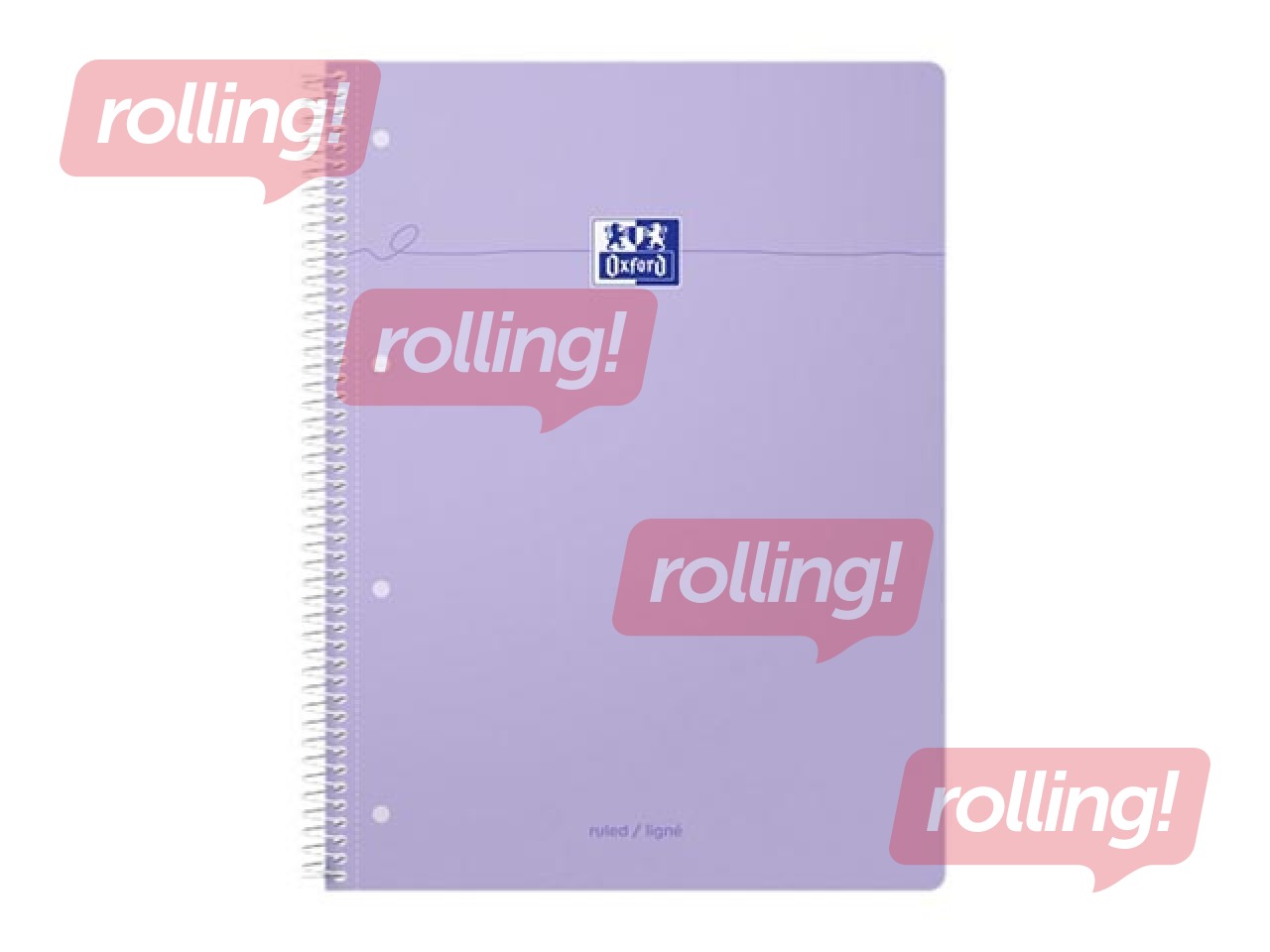 Klade ar spirāli Oxford, A4+, līniju, 80 lapas, pasteļkrāsas