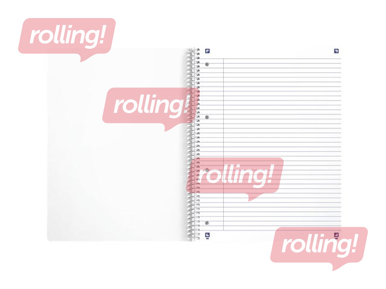 Notebook Oxford, A4+, ruled, 80 sheets, pastel