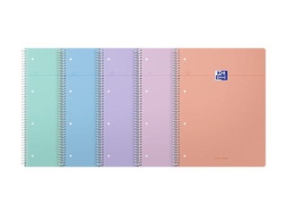 Vihik Oxford, A4+, jooneline, 80 lehte, pastelltoonides