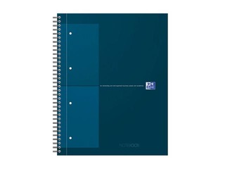 Klade ar spirāli Oxford, International Limited Edition, A4+, rūtiņu, 80 lapas, zila