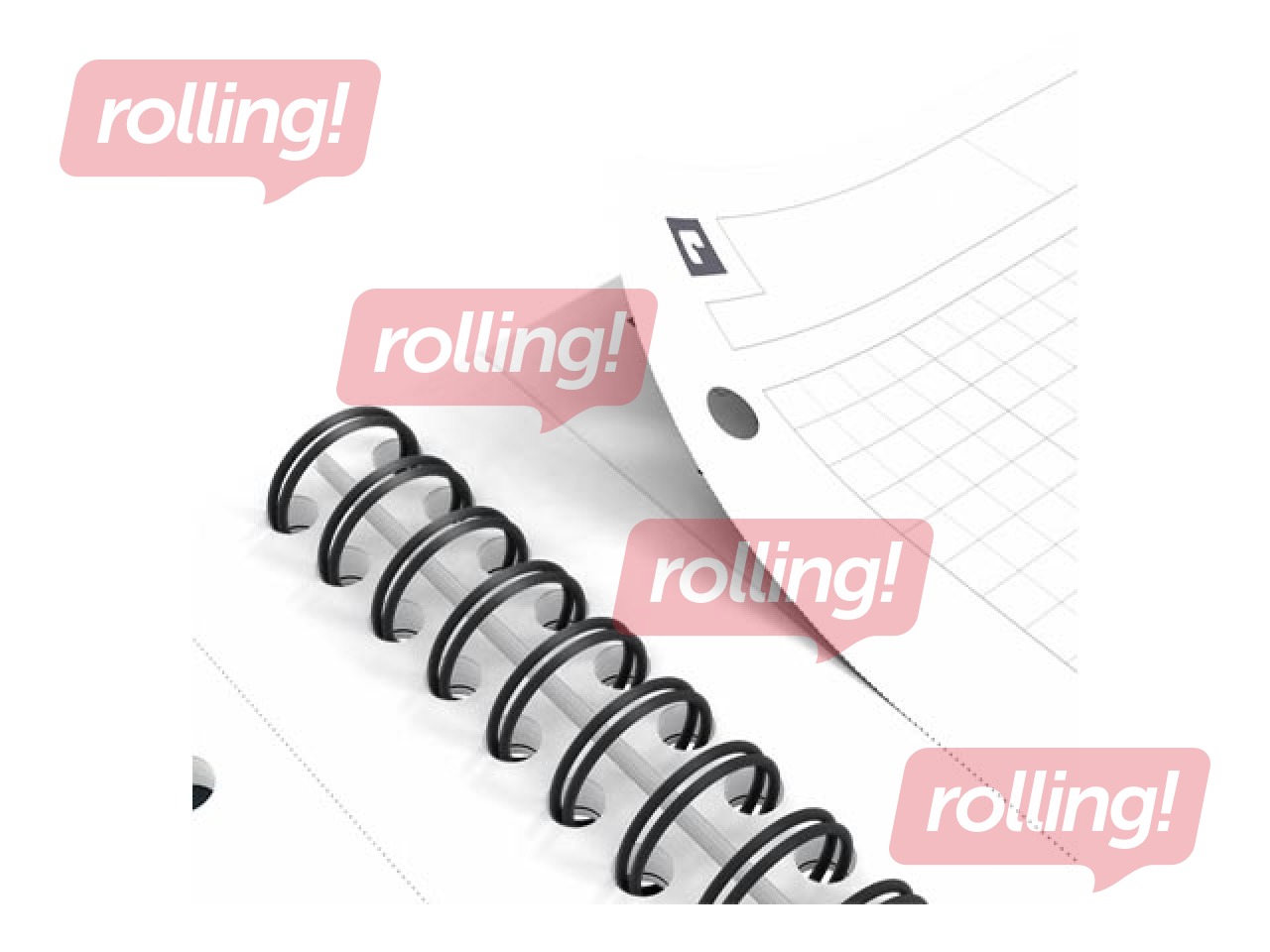 Klade ar spirāli Oxford, International Limited Edition, A4+, rūtiņu, 80 lapas, sarkana