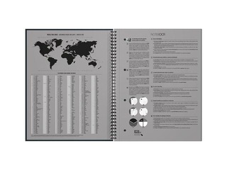 Klade ar spirāli Oxford, International Limited Edition, A4+, rūtiņu, 80 lapas, sarkana