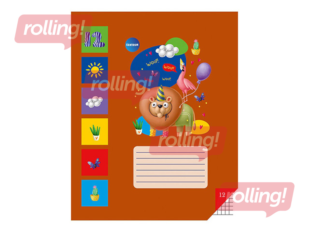 Burtnīca Centrum, ar dzīvniekiem, rūtiņu 12 lapas