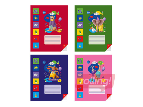 Notebook Centrum, with animals, lined, 12 sheets
