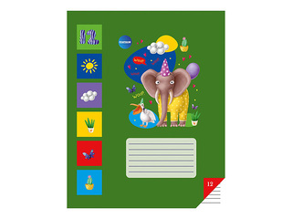 Notebook Centrum, with animals, lined, 12 sheets