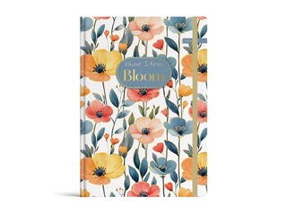 Piezīmju grāmata cietos vākos Bloom, A5, 96 lapas, ar gumiju