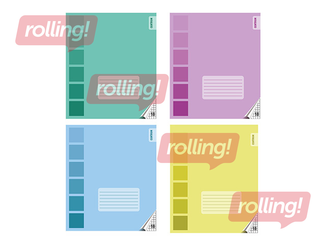 Burtnīca Centrum, rūtiņu, 18 lapas