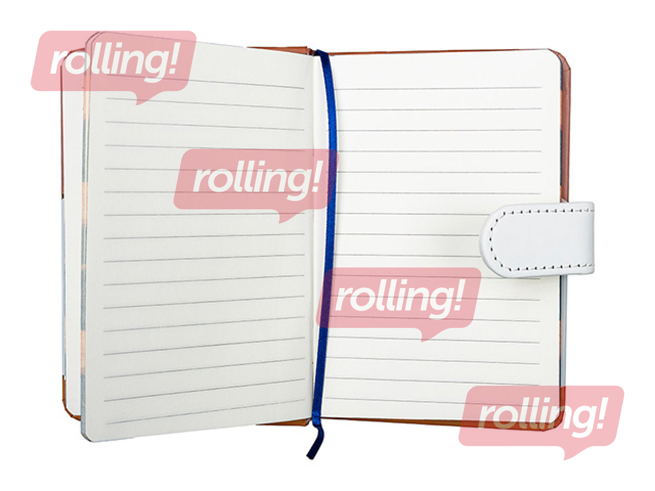 Piezīmju bloknots cietos vākos Multicolor, ar klipsi, A6, 80 lapas