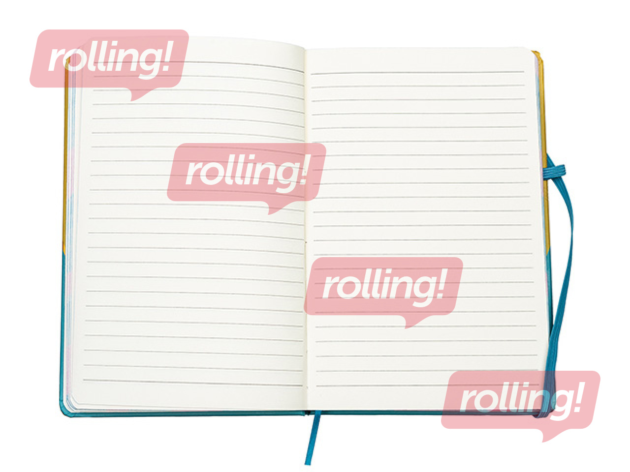 Блокнот в твёрдой обложке Multicolor, с резинкой, A6, 80 листов