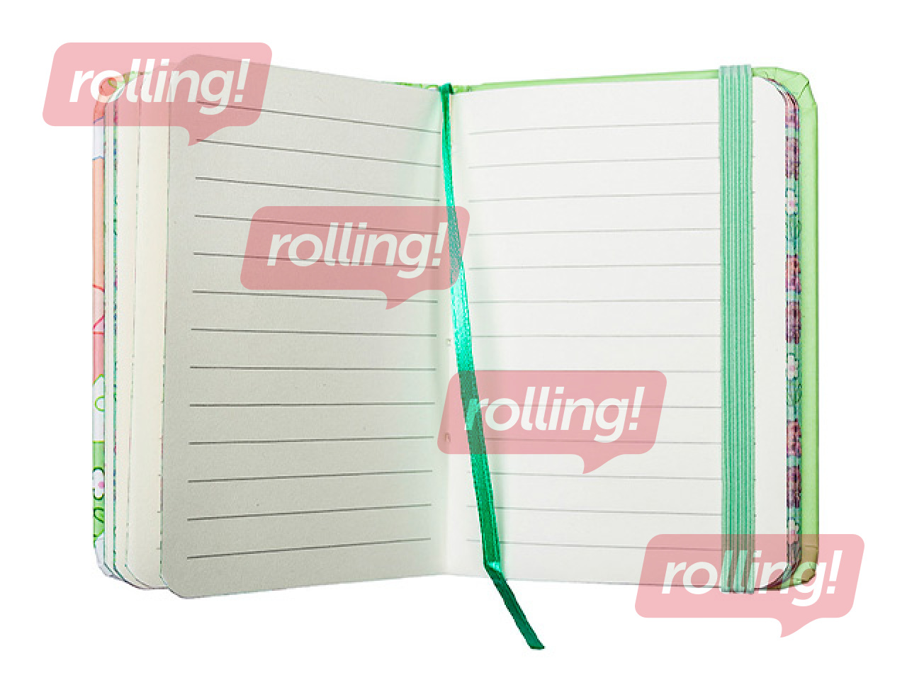 Hardcover notebook Capybara, with elastic band, A7, 80 sheets