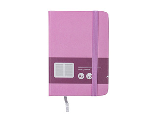 Hardcover notebook Multicolor, with elastic band, purple, A7, 80 sheets