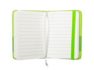 Hardcover notebook Multicolor, with elastic band, green, A7, 80 sheets