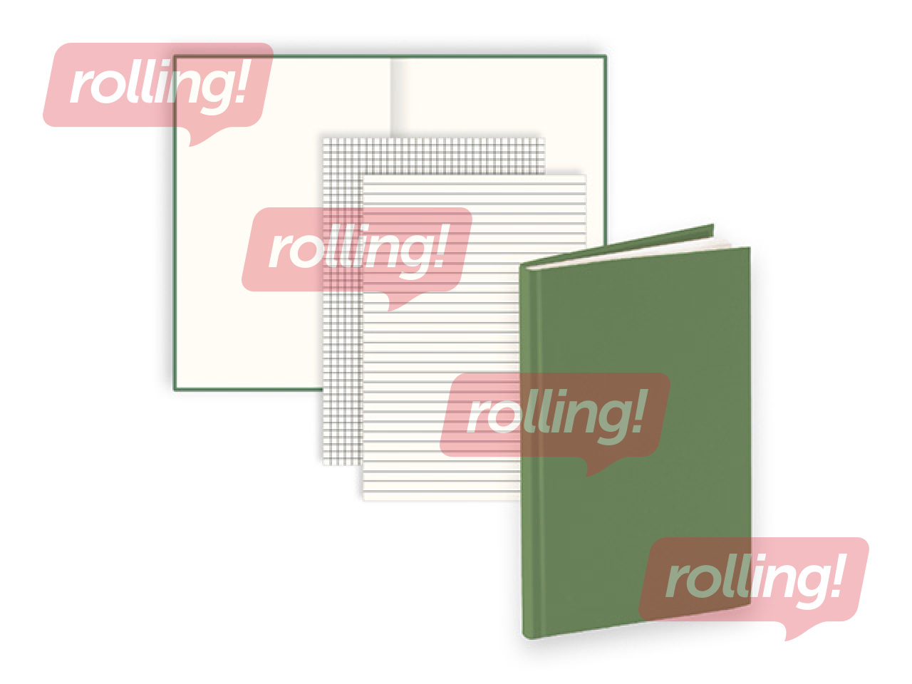 Piezīmju grāmata Chic, 125x193 mm, zaļš