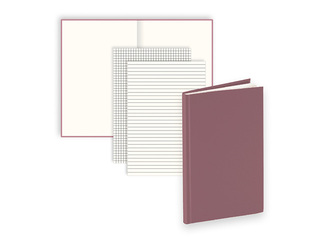 Notebook Chic, dark pink, 125x193mm