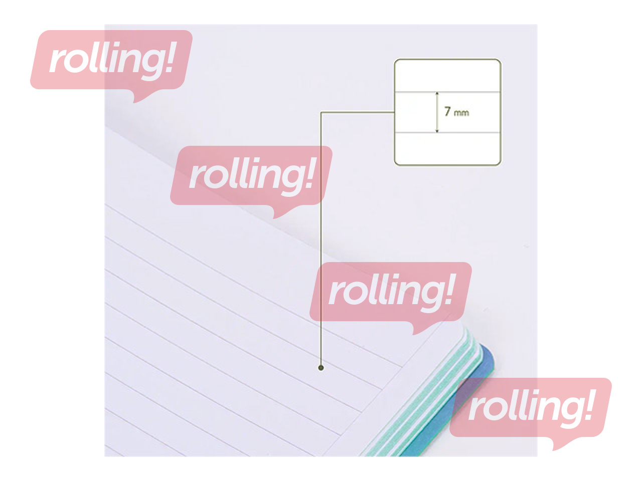 Klade Milan Sunset, A4, līniju, tirkīzzila, 48 lapas