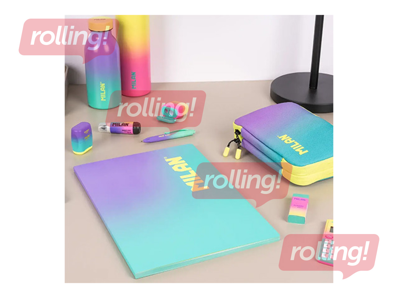 Notebook Milan Sunset, A4, lined, turquoise, 48 sheets