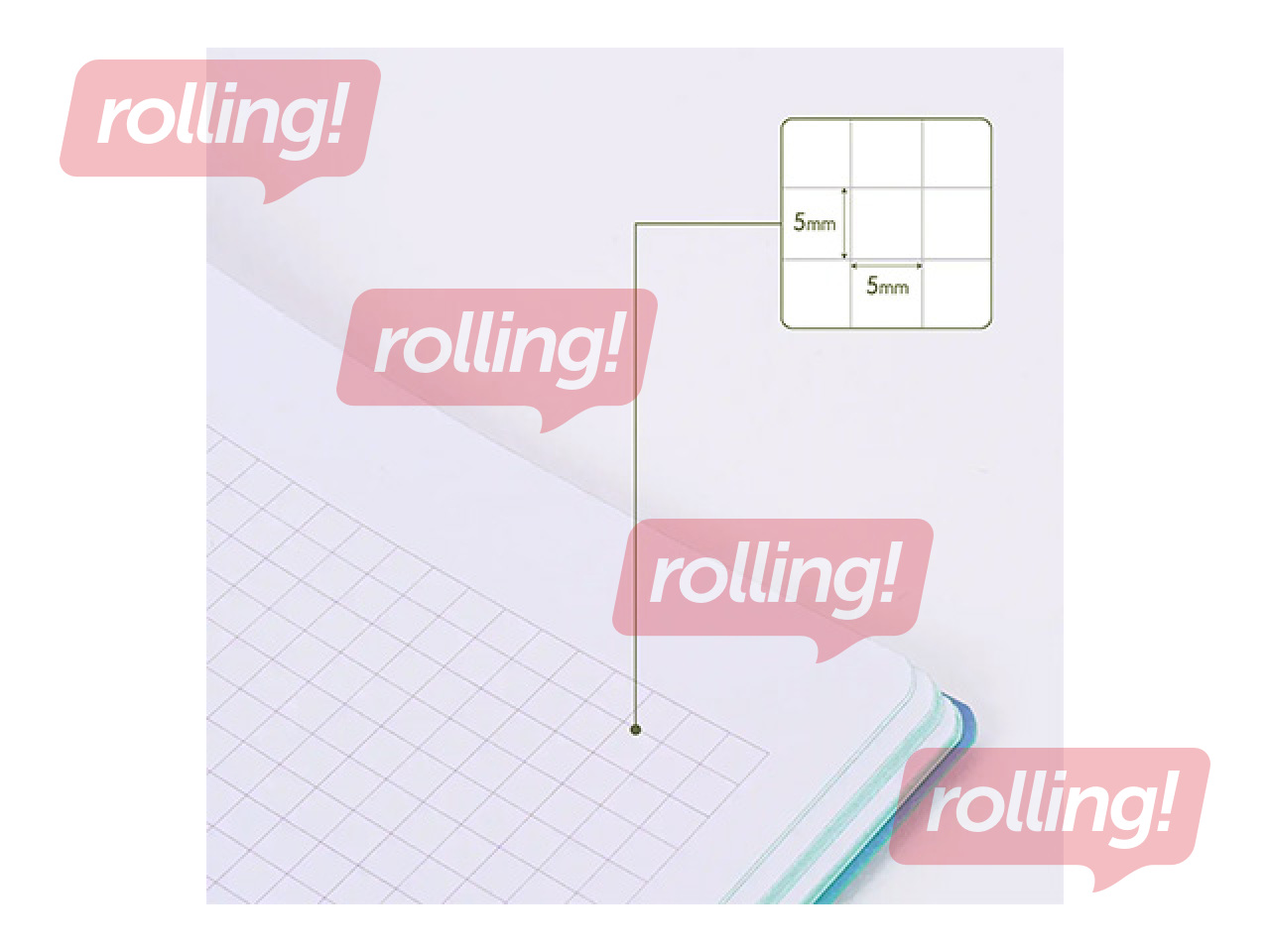 Klade Milan Sunset, A4, rūtiņu, tirkīzzila, 48 lapas
