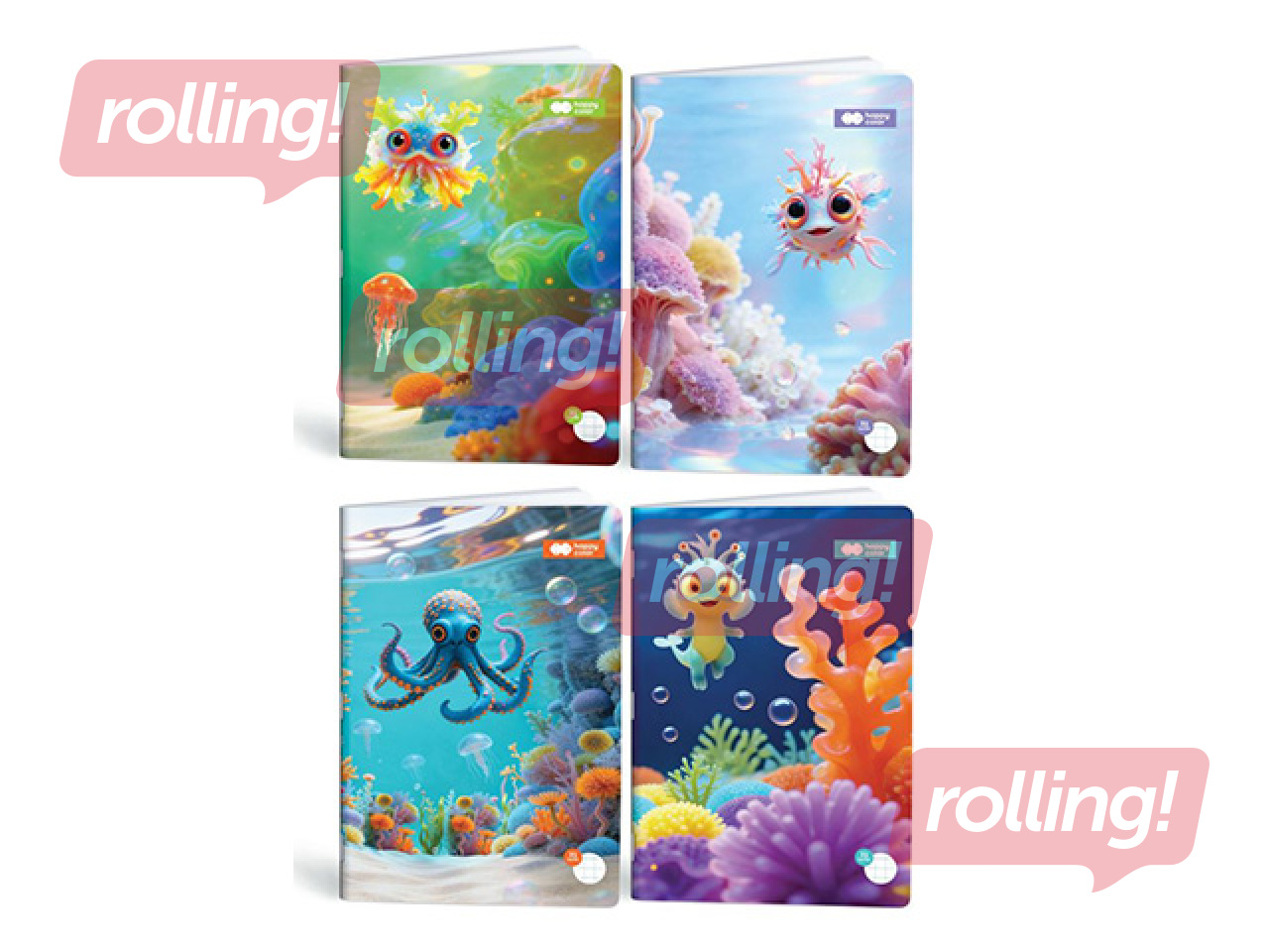 Klade Aqua Cuties, rūtiņu, A5, 32 lapas