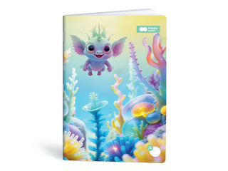 Klade Aqua Cuties, līniju, A4, 32 lapas