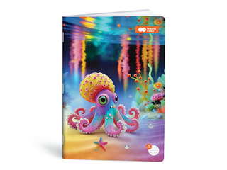 Klade Aqua Cuties, līniju, A4, 32 lapas